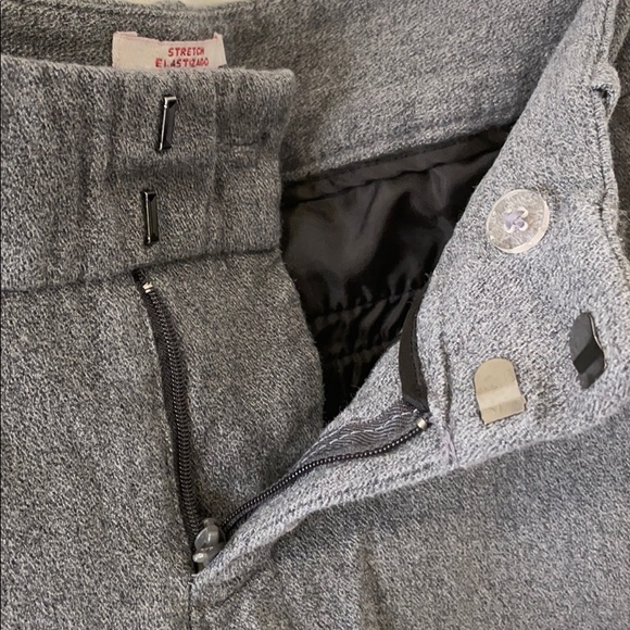 Grey Work Cropped Slacks - Picture 3 of 4
